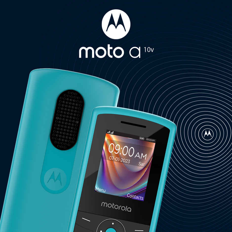 Motorola A10V Dual Sim Keypad Phone | 1.8 Inch Display| Wireless Fm |Auto Call Recording |Teal Blue