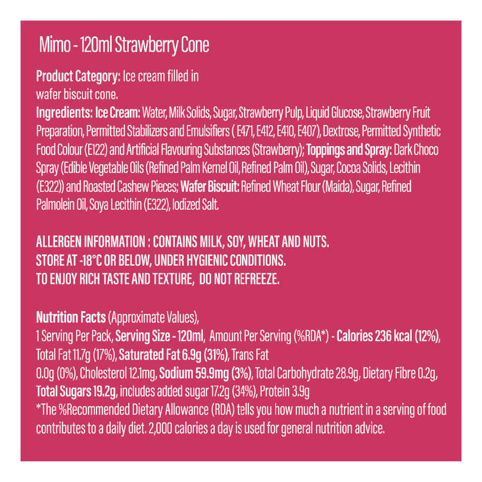 Mimo Crave Cone Strawberry Rush Combo