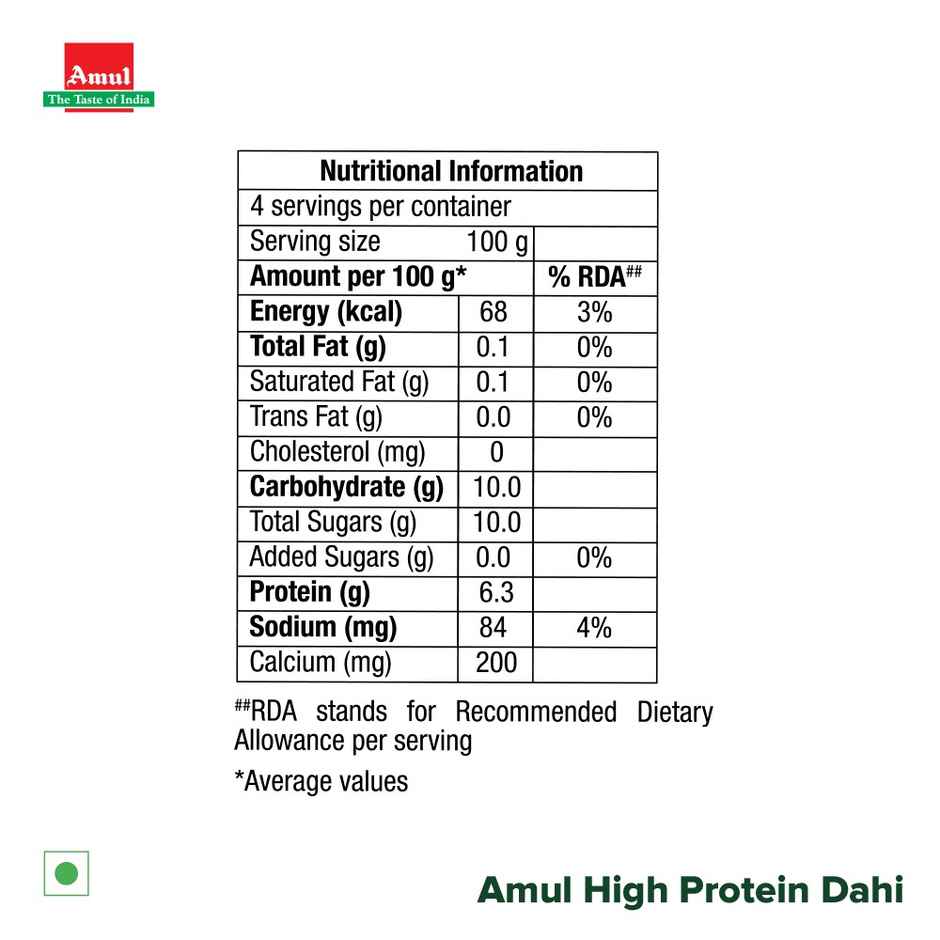 Amul High Protein Cup Dahi