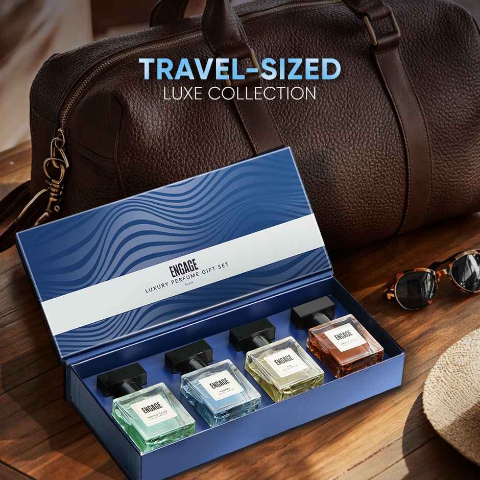 Engage Gift Assorted Luxury Perfume Set for Men | 4 Unique EDPs | Long Lasting |Travel Sized