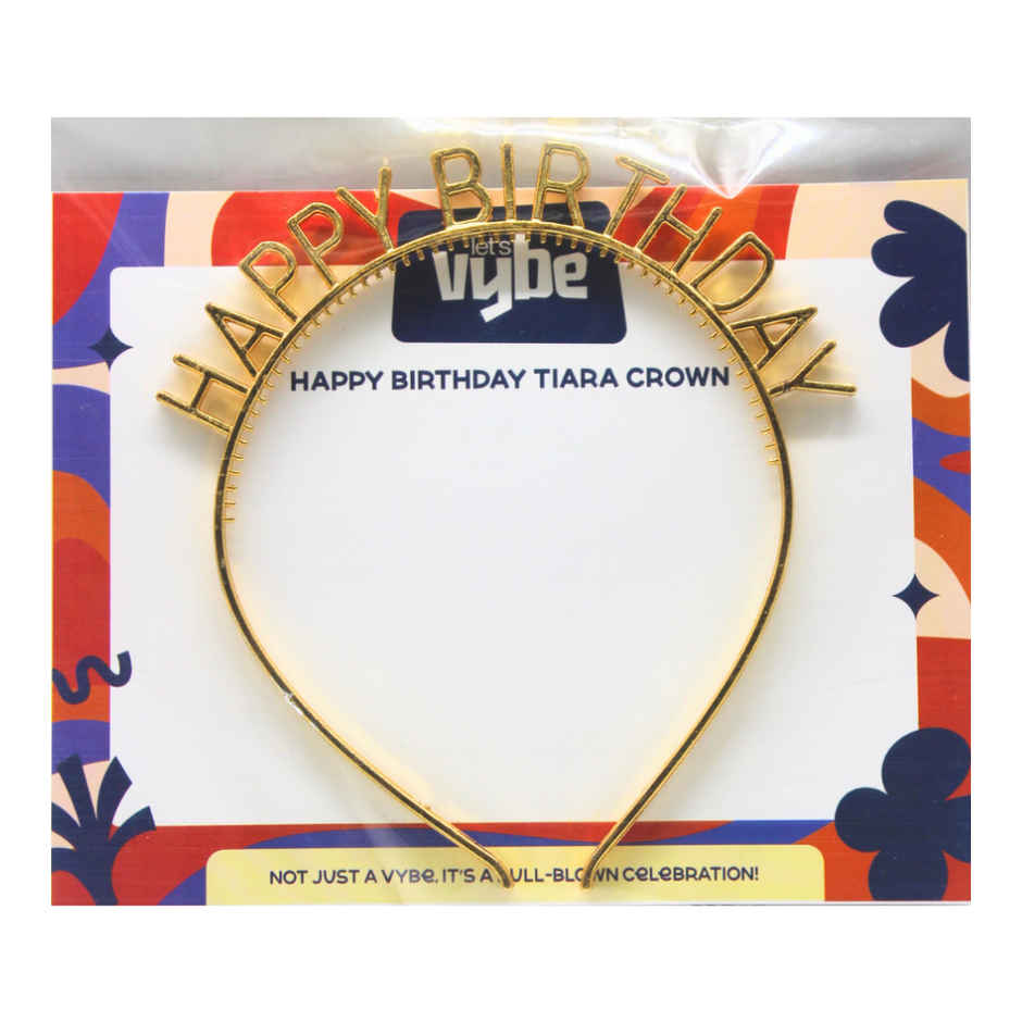 Let's Vybe Happy Birthday Tiara Crown