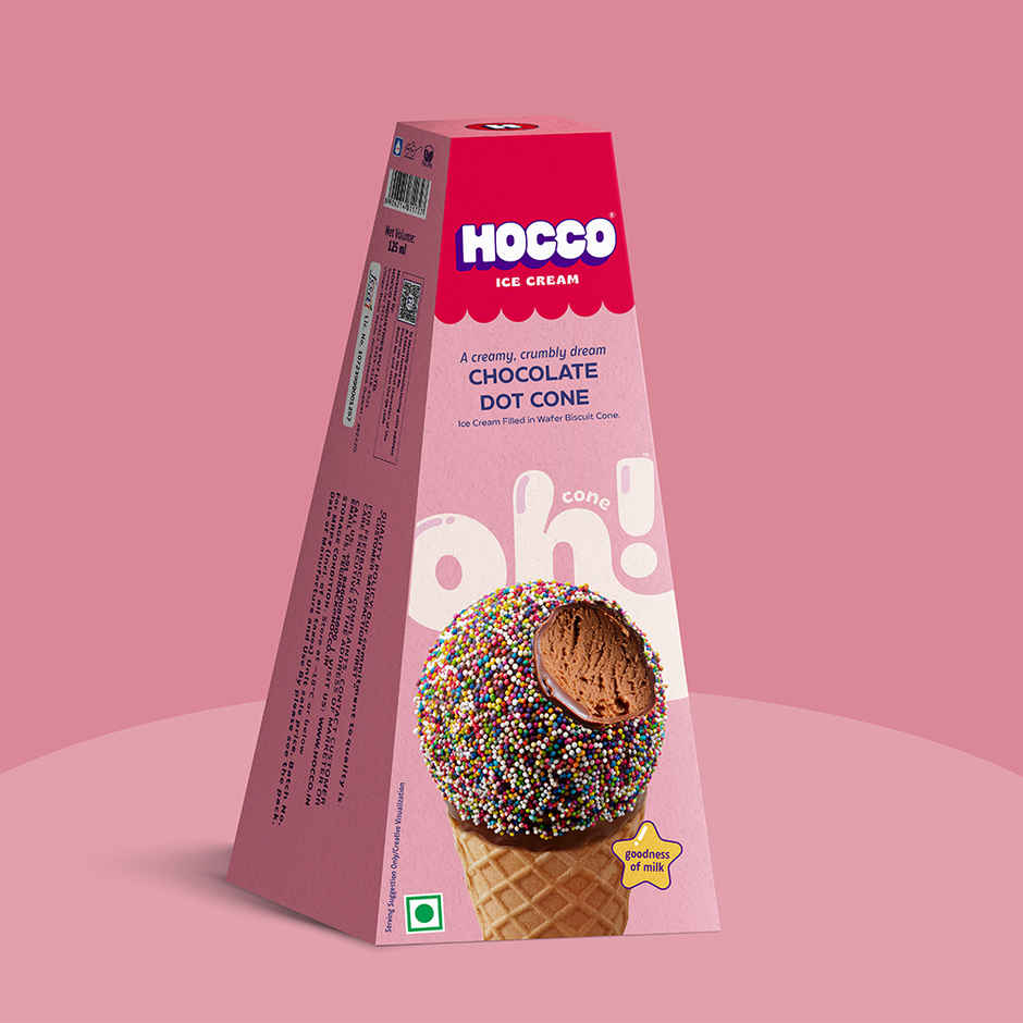 Hocco Chocolate Dot Ice Cream Cone