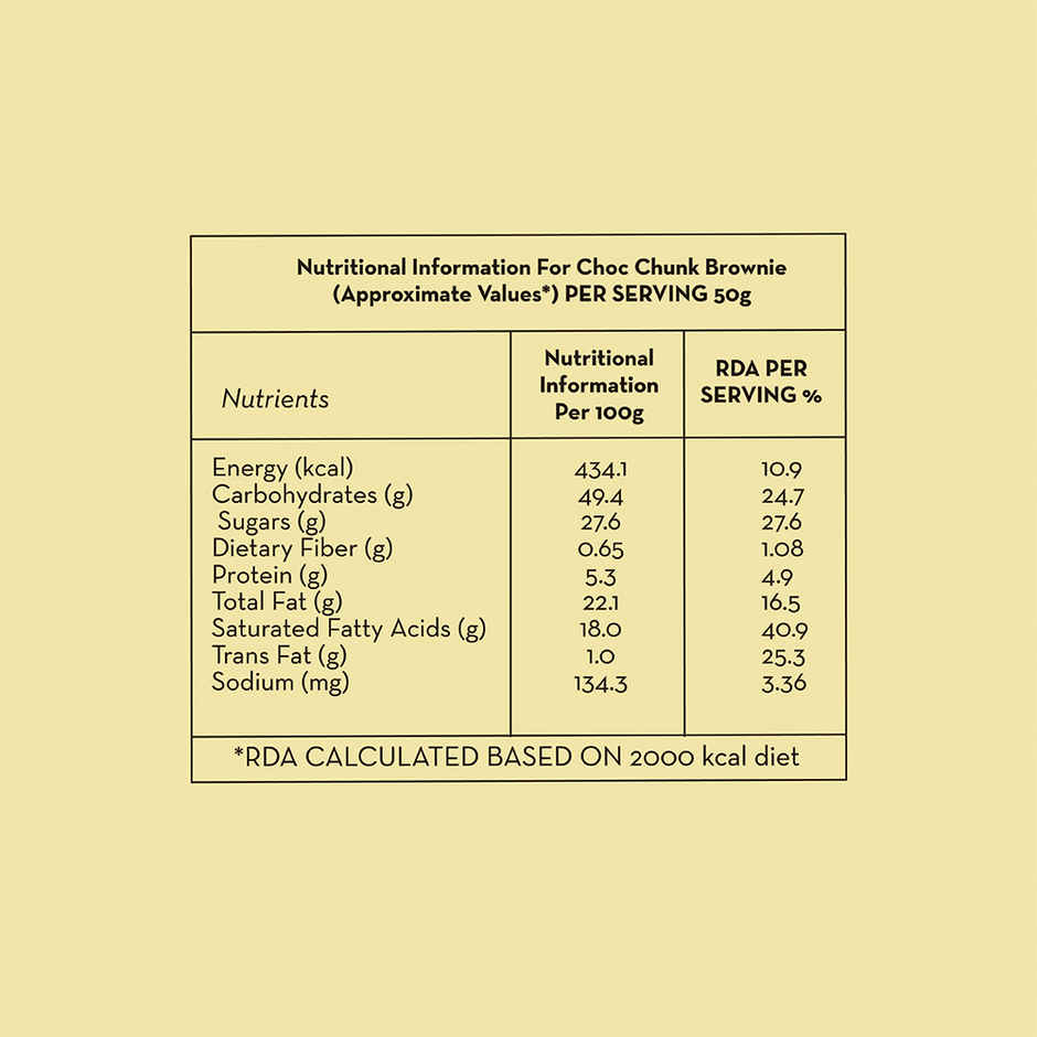 Cookie Man Premium Choc Chunk Brownie