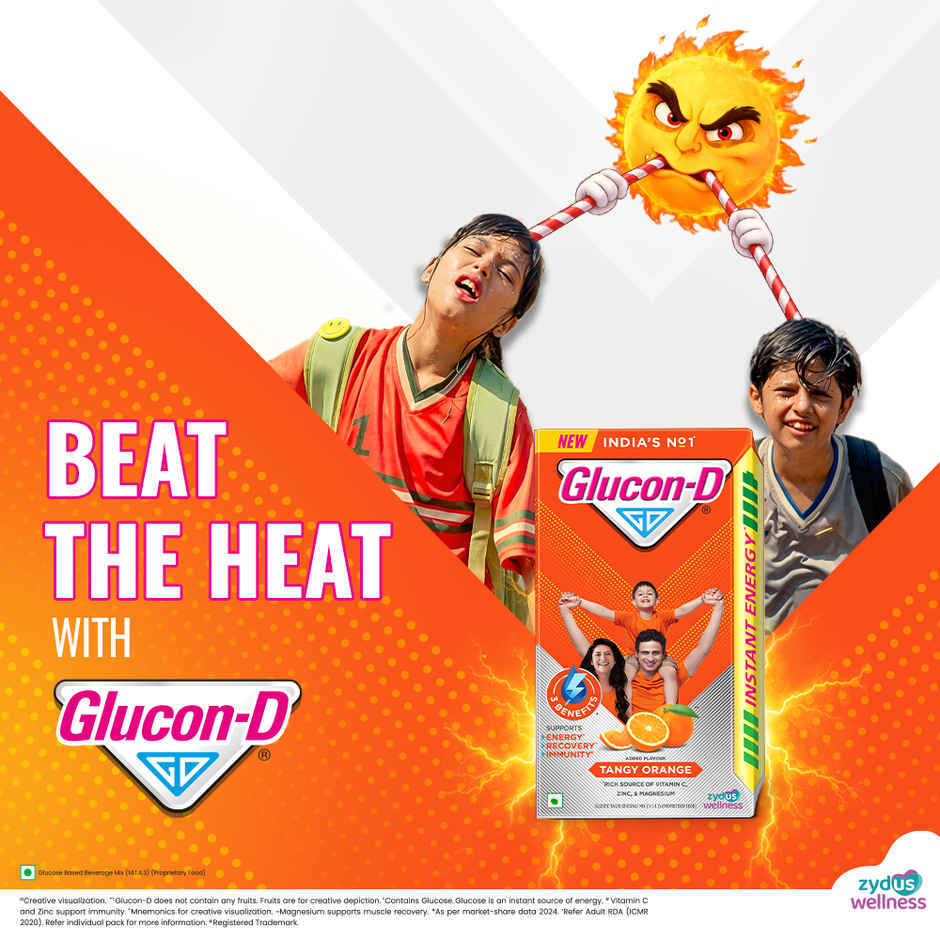 Glucon-D Tangy Orange with 3 Benefits of Energy, Recovery, and Immunity
