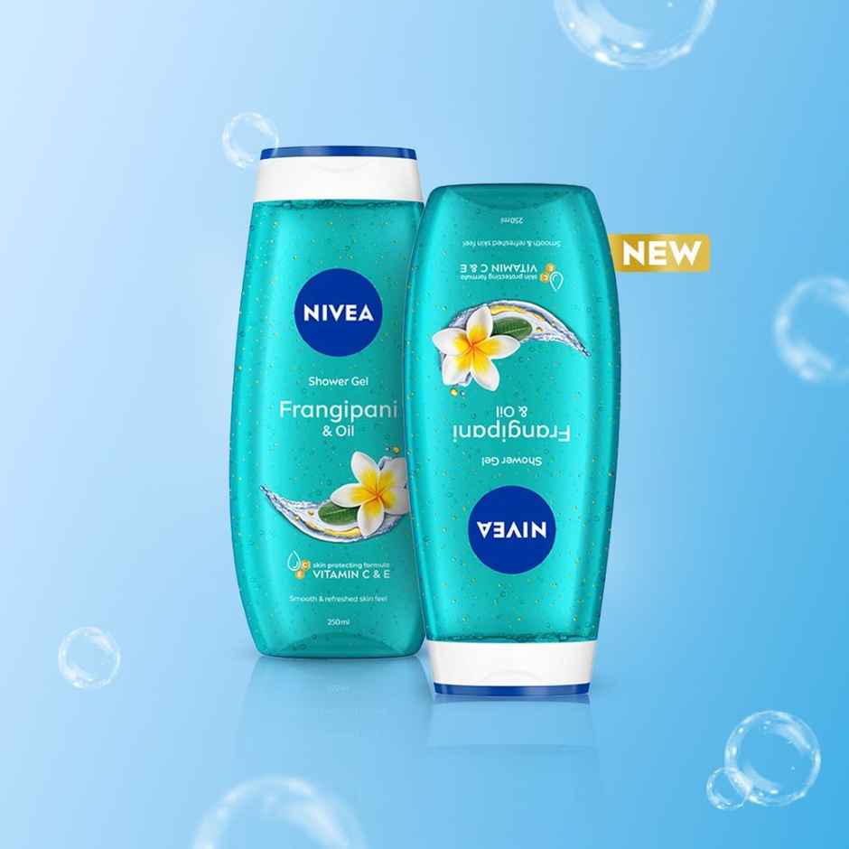 Nivea Frangipani & Oil Shower Gel (250ml) & Nivea Waterlily & Oil Shower Gel (250ml) & Nivea Shower Gel Lemon & Oil (250ml) Combo