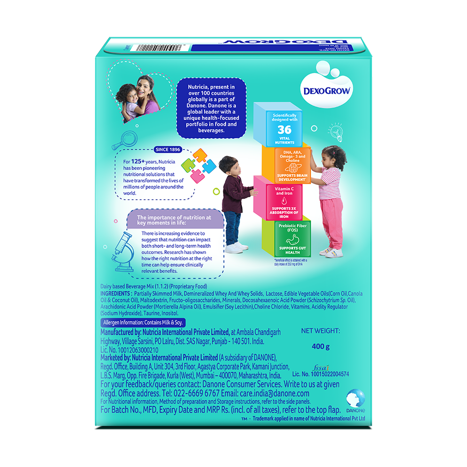 Dexogrow Nutritious Milk Drink For 2-6 Year Old Kids
