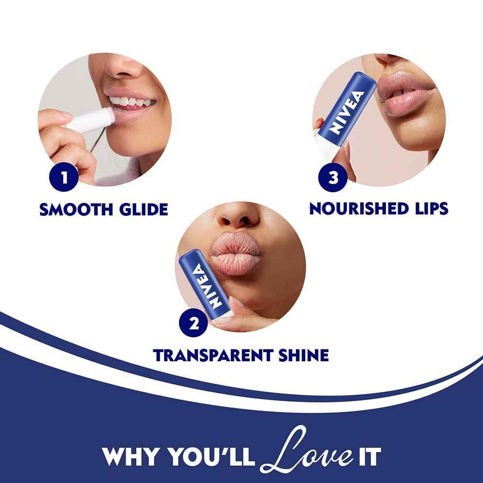 Nivea Lip Balm Original Care for 24h Moisture with Shea Butter & Natural Oils