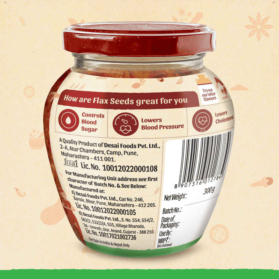 Mothers Recipe Hearty Roots Mango Pickle With Flax Seeds