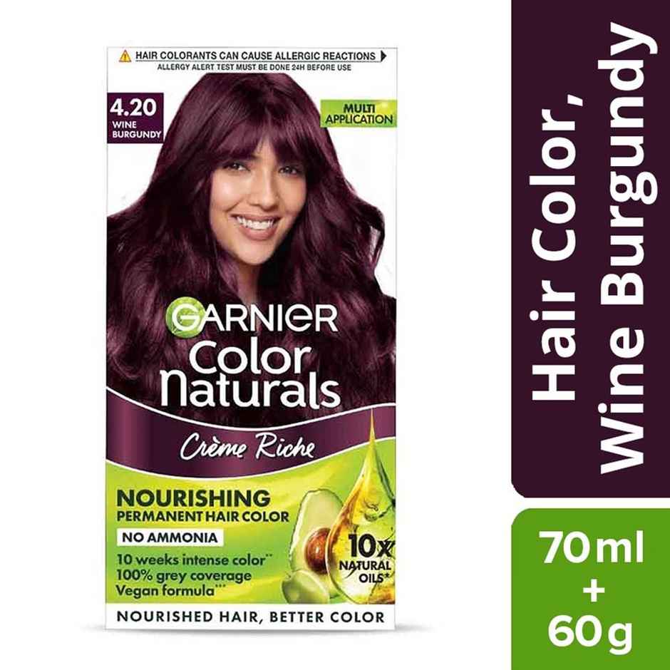 Garnier Color Naturals Long-Lasting Creme Hair Color | Wine Burgundy - Shade 4.2