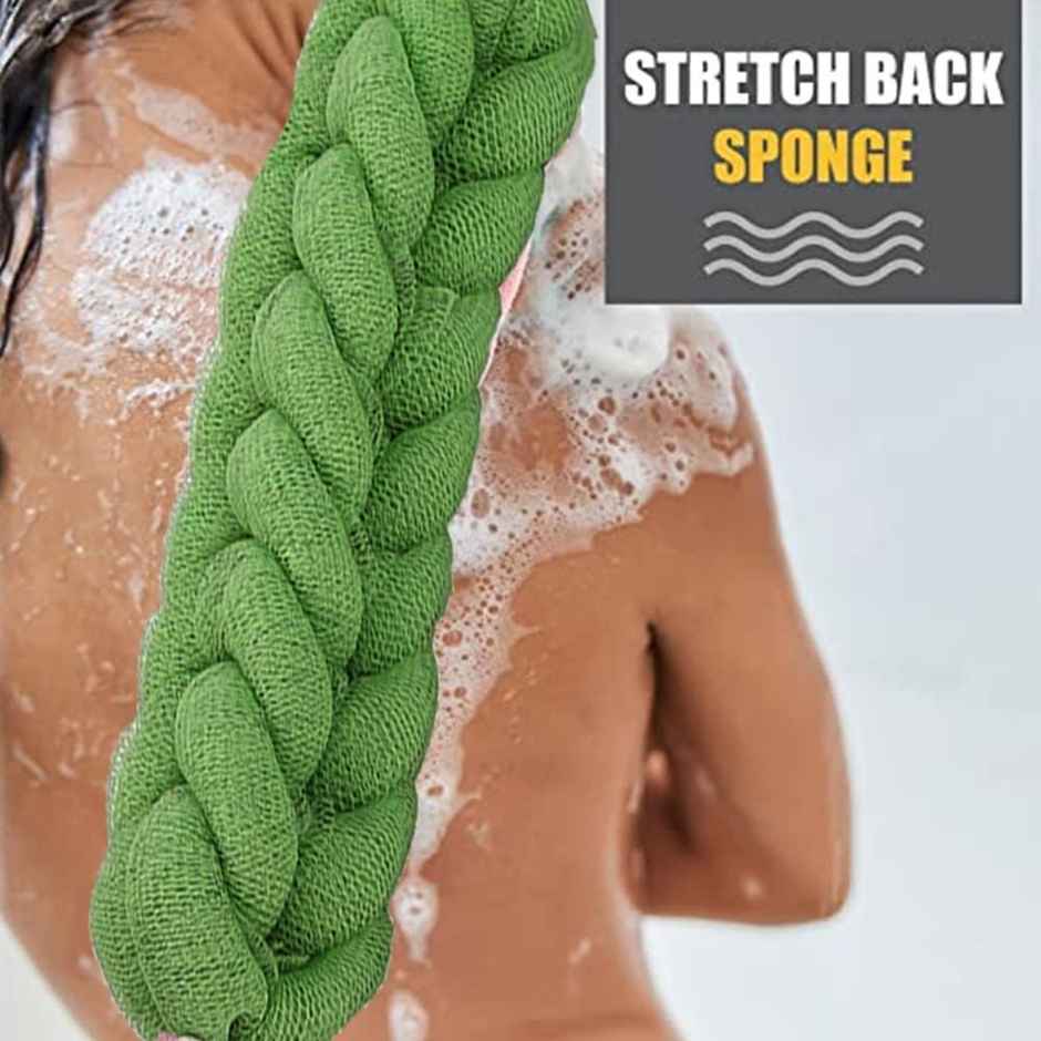 Bronson Professional Loofah Belt Back Scrubber For Bathing - Mix Color