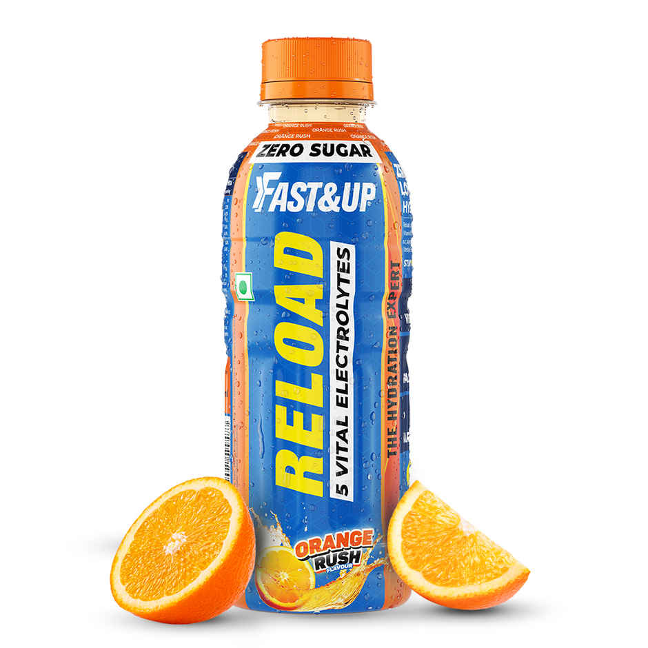 Fast&Up Reload Orange Zero Sugar Energy Drink | Instant Electrolytes | Healthy & Refreshing Drink