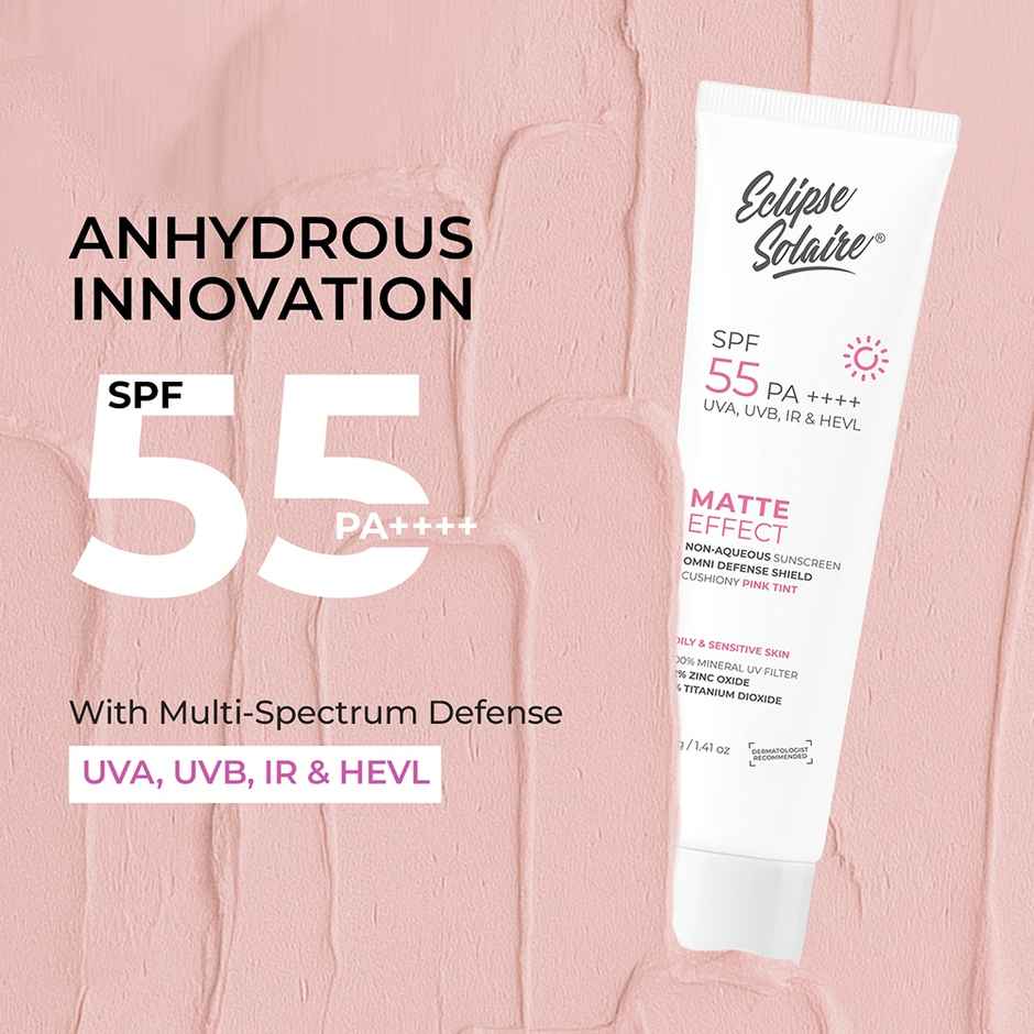 Eclipse Solaire Matte Effect Sunscreen SPF 55 PA++++ | Acne Prone, Oily & Sensitive Skin