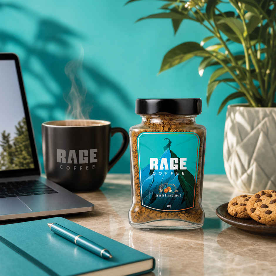 Rage Coffee Irish Hazelnut - Premium Arabica Instant Coffee
