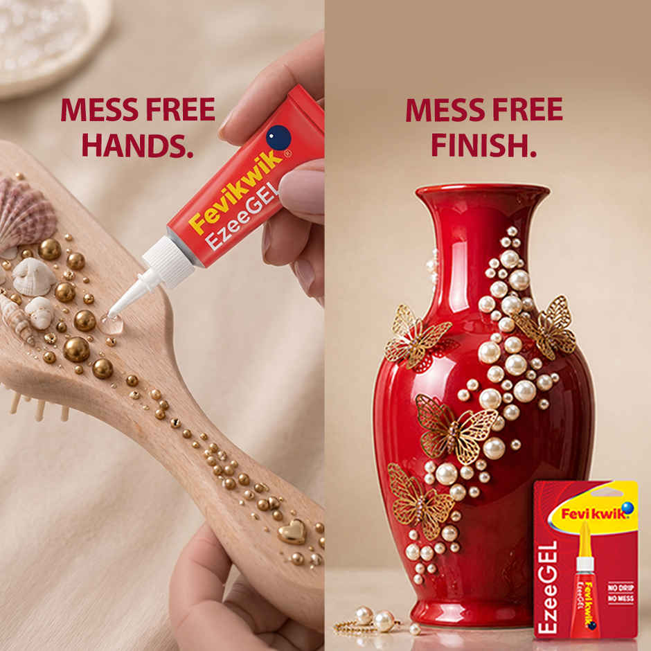 Fevikwik Gel | Instant glue for repair | No spillage | Clear non drip formula | Extra repair time