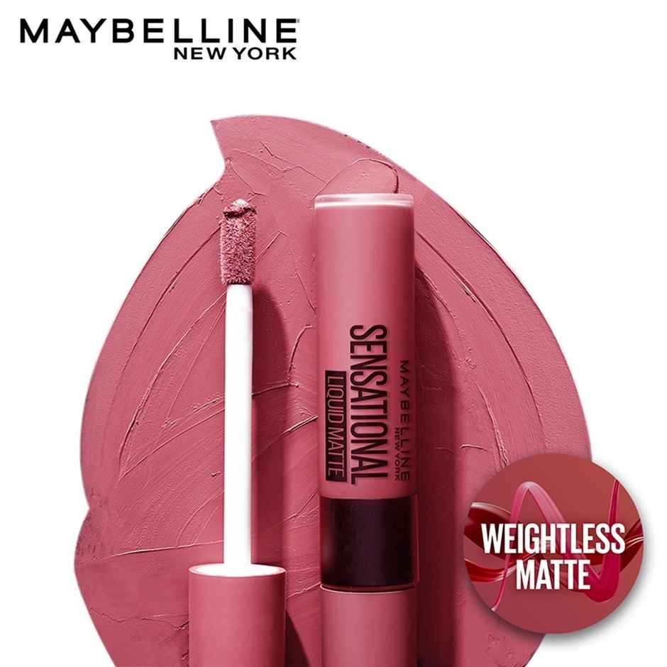 Maybelline Sensational Liquid Matte Lipstick, 22 Peach Addict-Delivering Intense Matte Color Effect