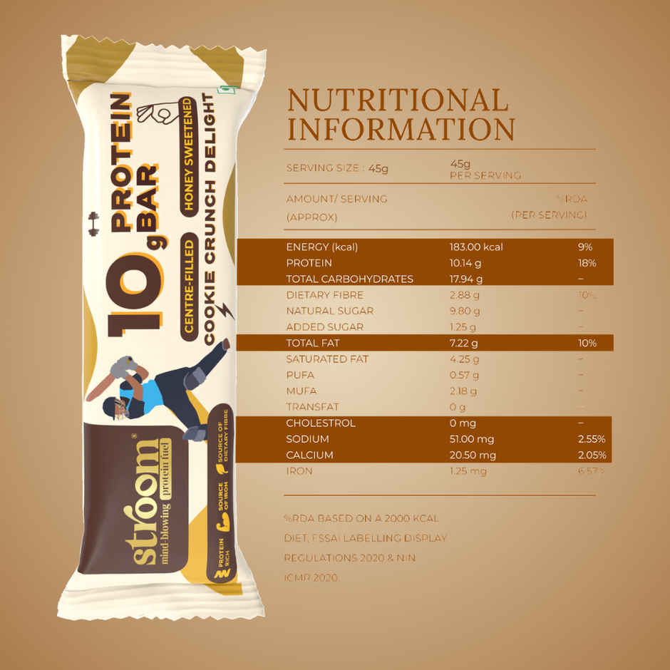 Stroom Cookie Crunch Delight 10G Protein Bars