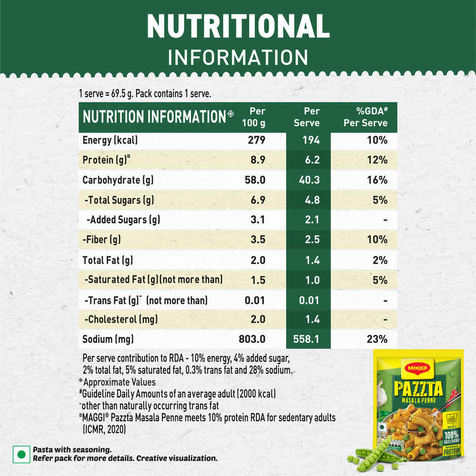 Maggi Pazzta Instant Pasta - Masala Penne Combo