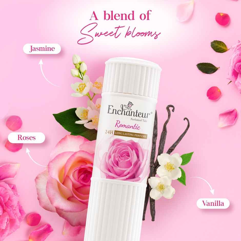 Enchanteur Romantic Perfumed Talcum Powder With Floral French Fragrance For Women