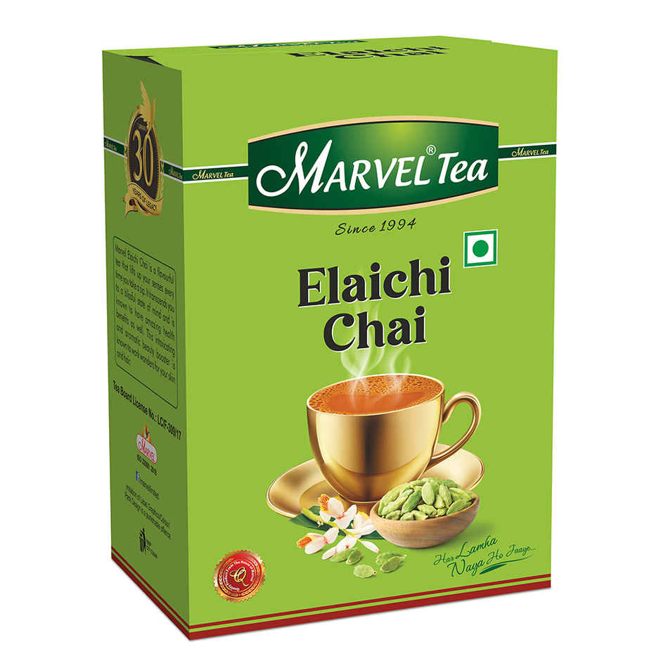 Marvel Elaichi Chai | Cardamom & Assam Tea Leaves Chai Patti