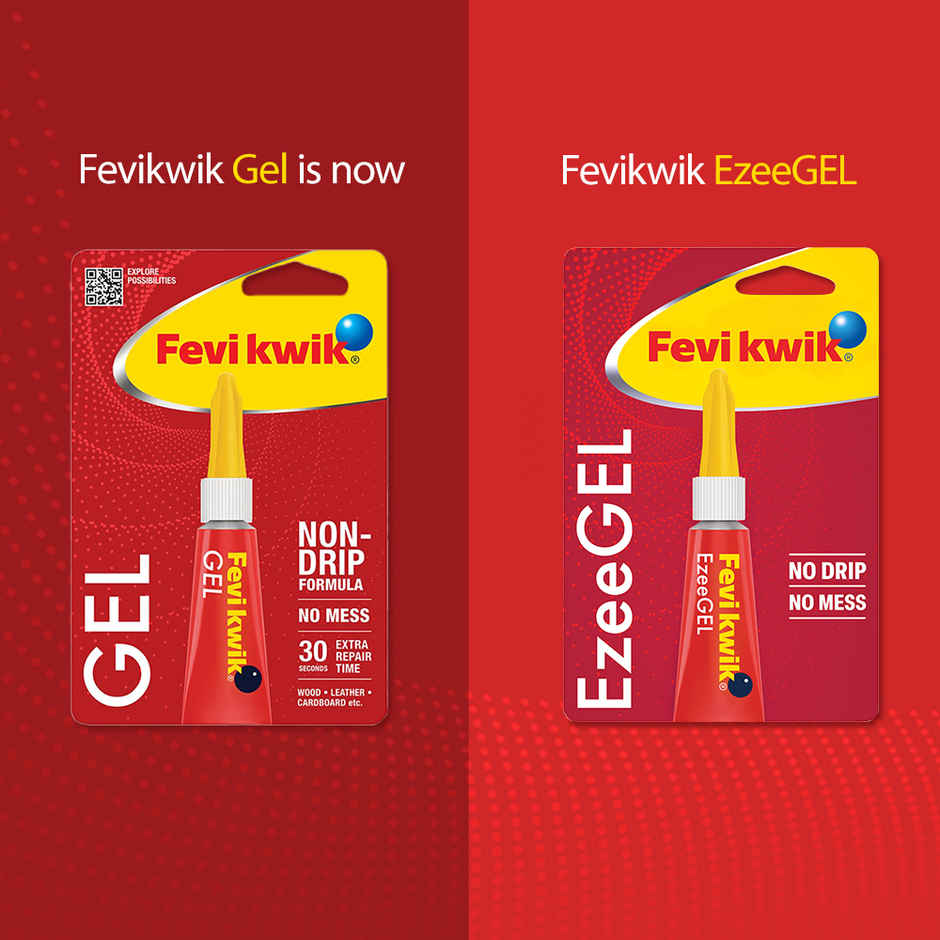 Fevikwik Gel | Instant glue for repair | No spillage | Clear non drip formula | Extra repair time