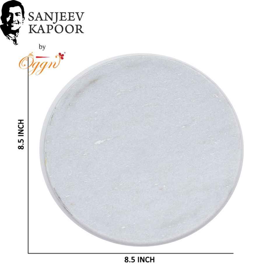 Sanjeev Kapoor by OGGN Marble Chakla/Rolling Pin Board/Roti & Chapati Maker - 9 Inch