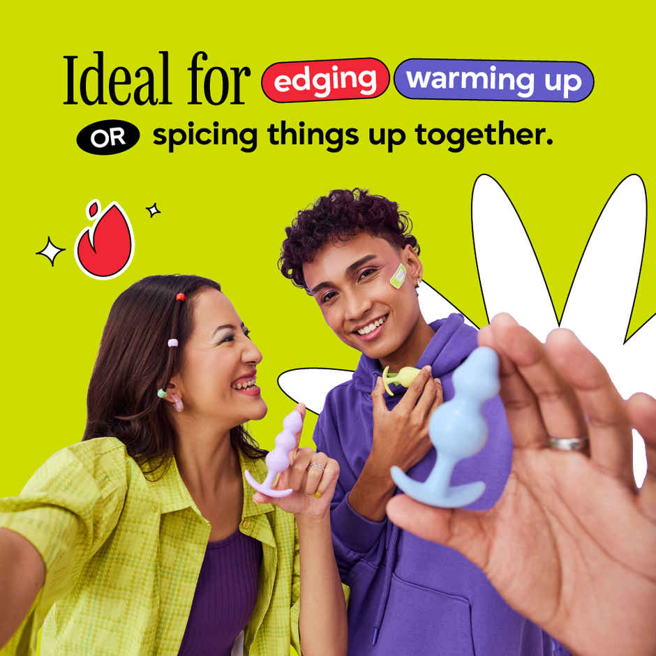 Thirdbase Peach Please Plug Non-Vibrating Personal Massager | Large