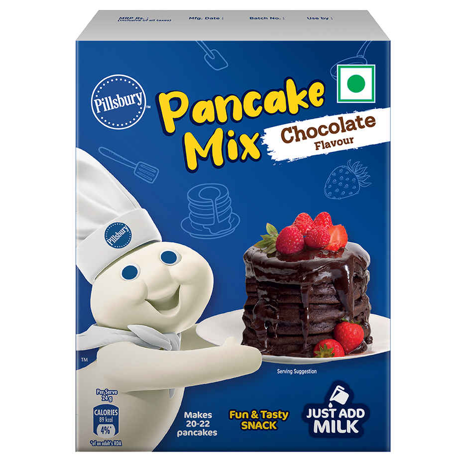 Pillsbury Chocolate Flavour Pancake Mix 2-Minute Pancake Mix For Kids | No-Preservatives
