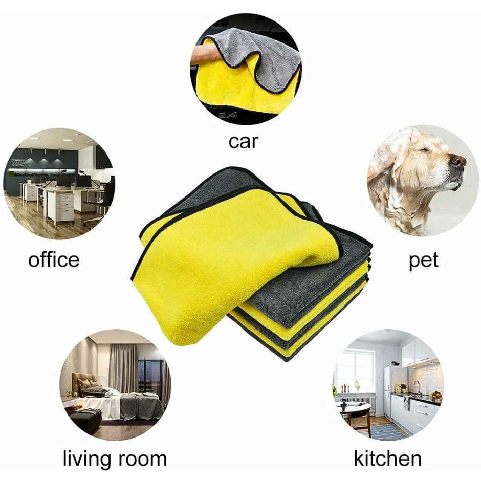 SE7EN Microfiber Cleaning Cloth - 600 GSM Ultra Soft Absorbent Cleaning Towel | 40 x 60 cm