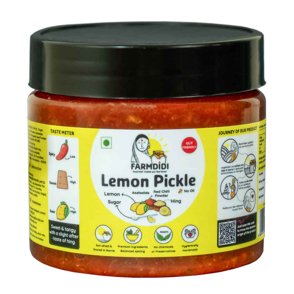 Farmdidi Crushed Lemon Pickle | Lemon Chutney