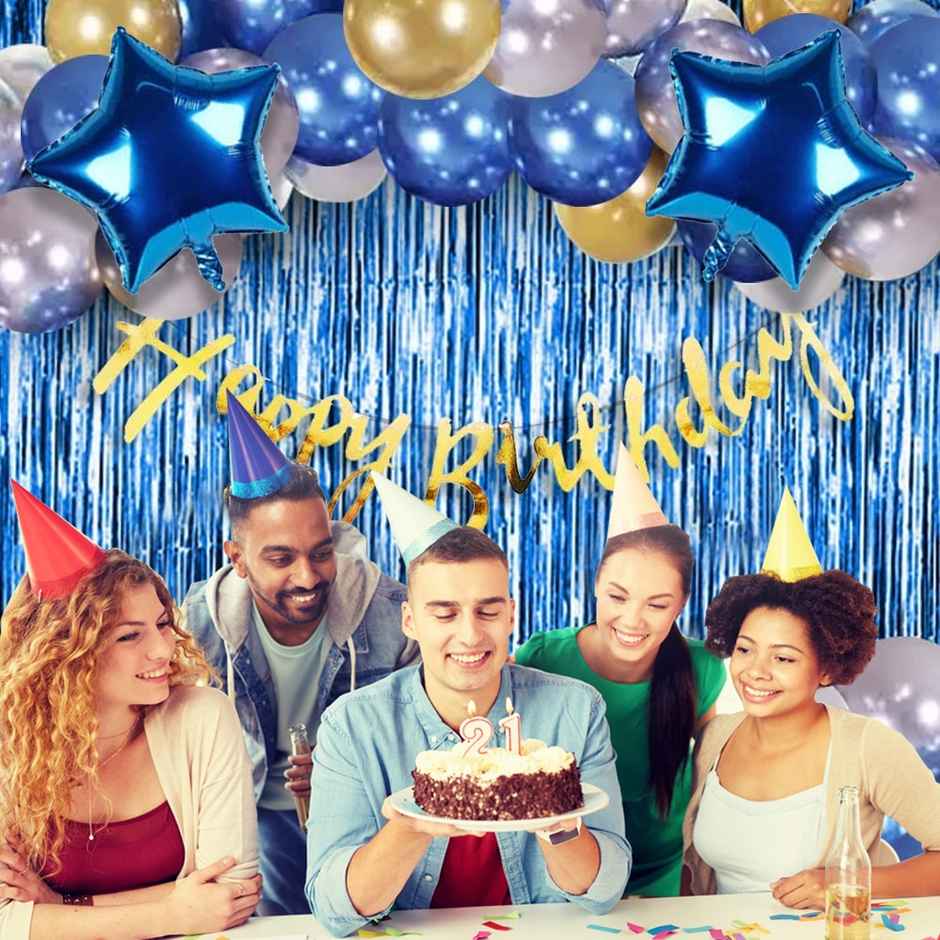 Birthday Decoration Kit | Balloons For Birthday Decorations | Pack Of 41 | Blue | Party Propz