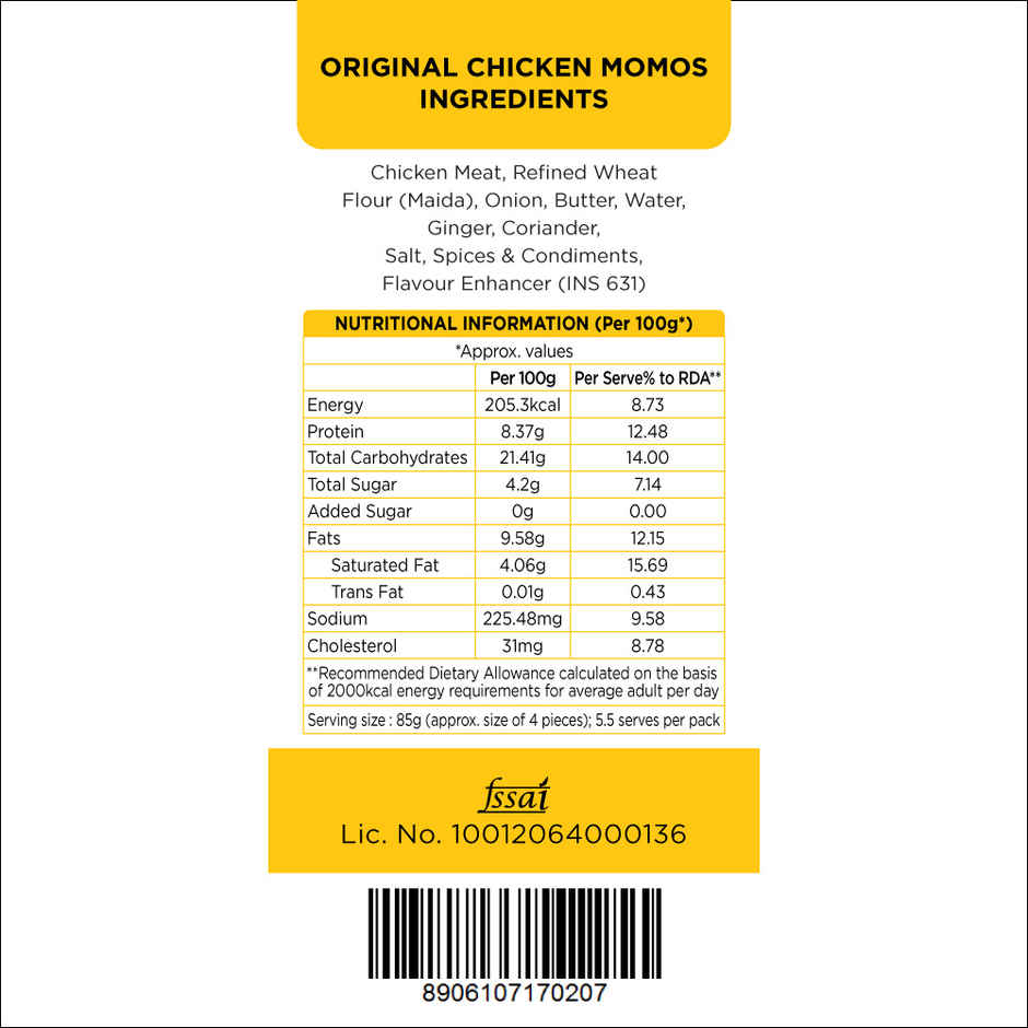 Prasuma Original Chicken Momos 24pc, No Soya, Only Chicken | No Preservatives, MSG or Palm Oil