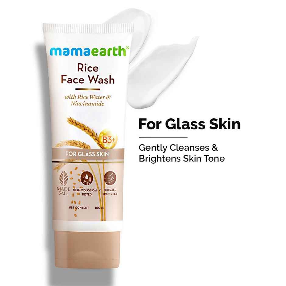 Mamaearth Rice Face Wash With Rice Water & Niacinamide For Glass Skin Combo