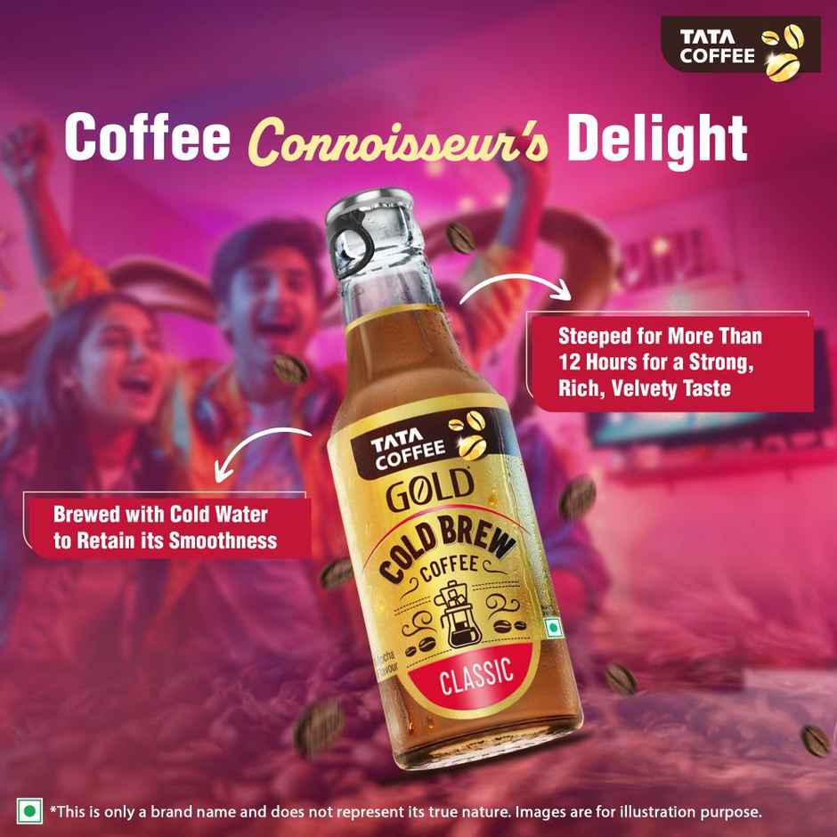 Tata Cold Brew Coffee, Classic Iced Coffee, Rich & Creamy, Ready to Drink