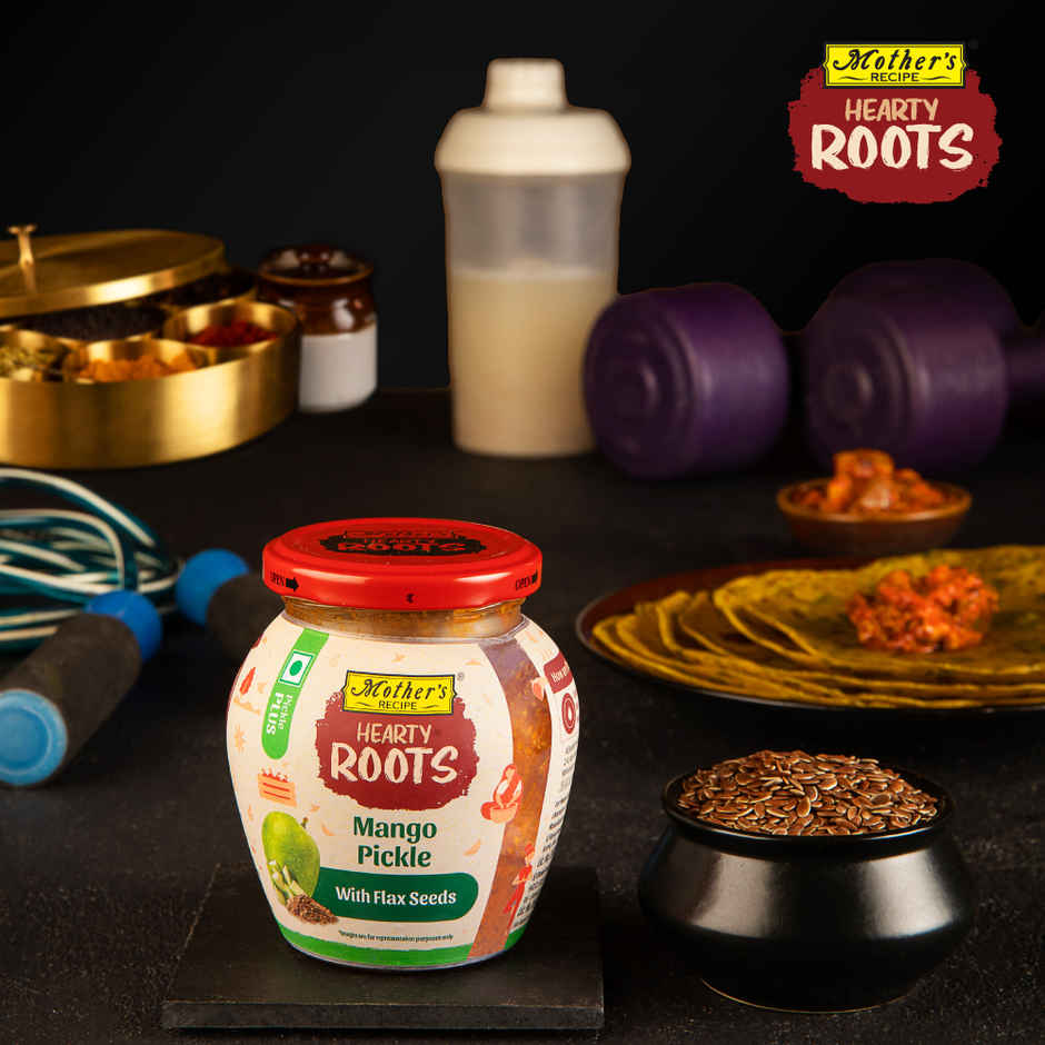 Mothers Recipe Hearty Roots Mango Pickle With Flax Seeds