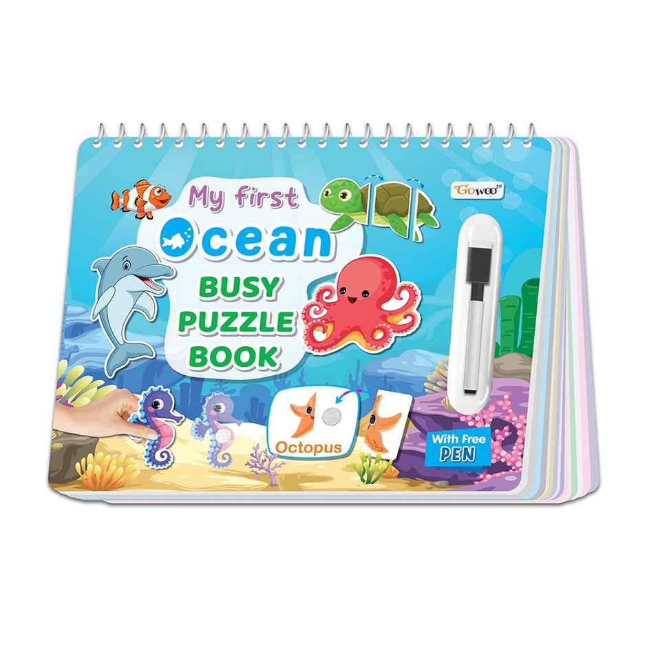 My First Ocean Busy Puzzle Book - Early Learning Activity Binder Book, Spiral Binding Activity Book