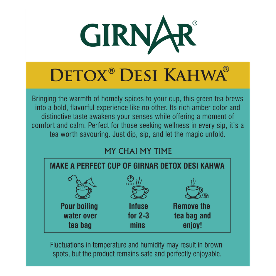 Girnar Detox Desi Kahwa Green Tea Bags