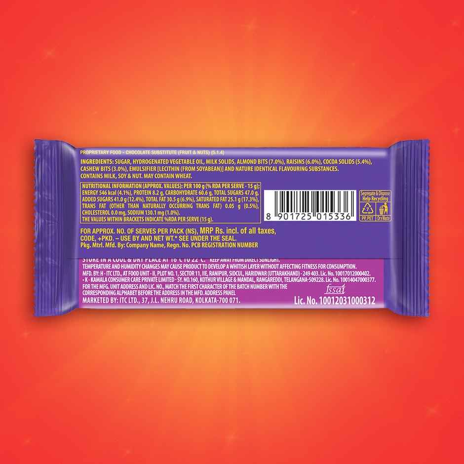 Sunfeast Fantastik Fruit n Nut, Chocolate Bar