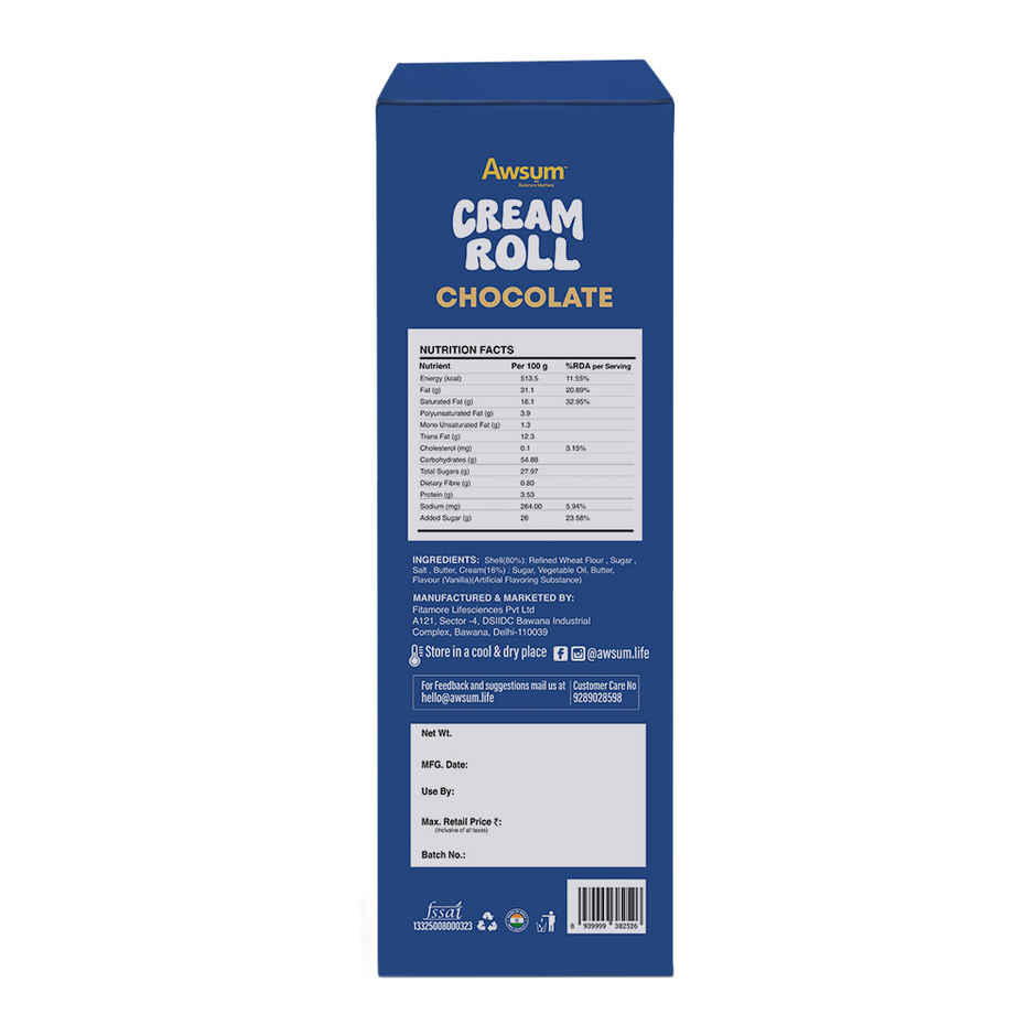 Awsum Cream Roll Vanilla