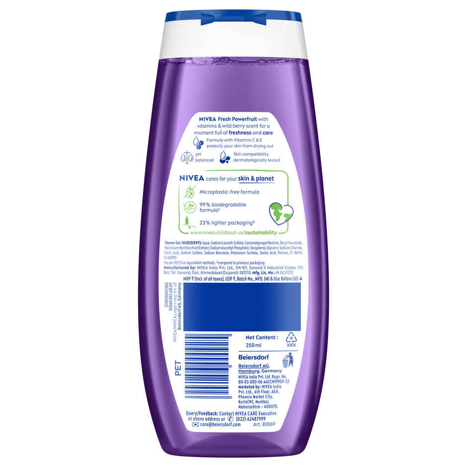Nivea Shower Gel Power Fruit Fresh Body Wash