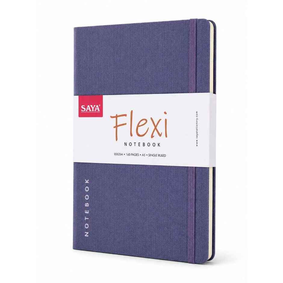Saya A5 Flexi Notebook | Elastic Closure | Inside Pockets & Premium Writing Paper
