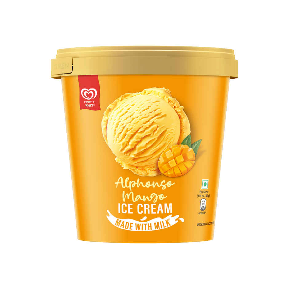 Kwality Wall's Alphonso Mango Ice Cream Tub
