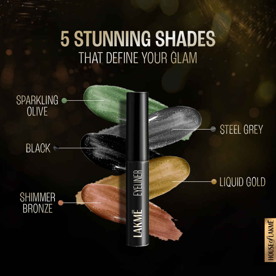 Lakme Unreal Precision Liquid Eye Liner Lightweight & Smudgeproof Eye Liner, Black