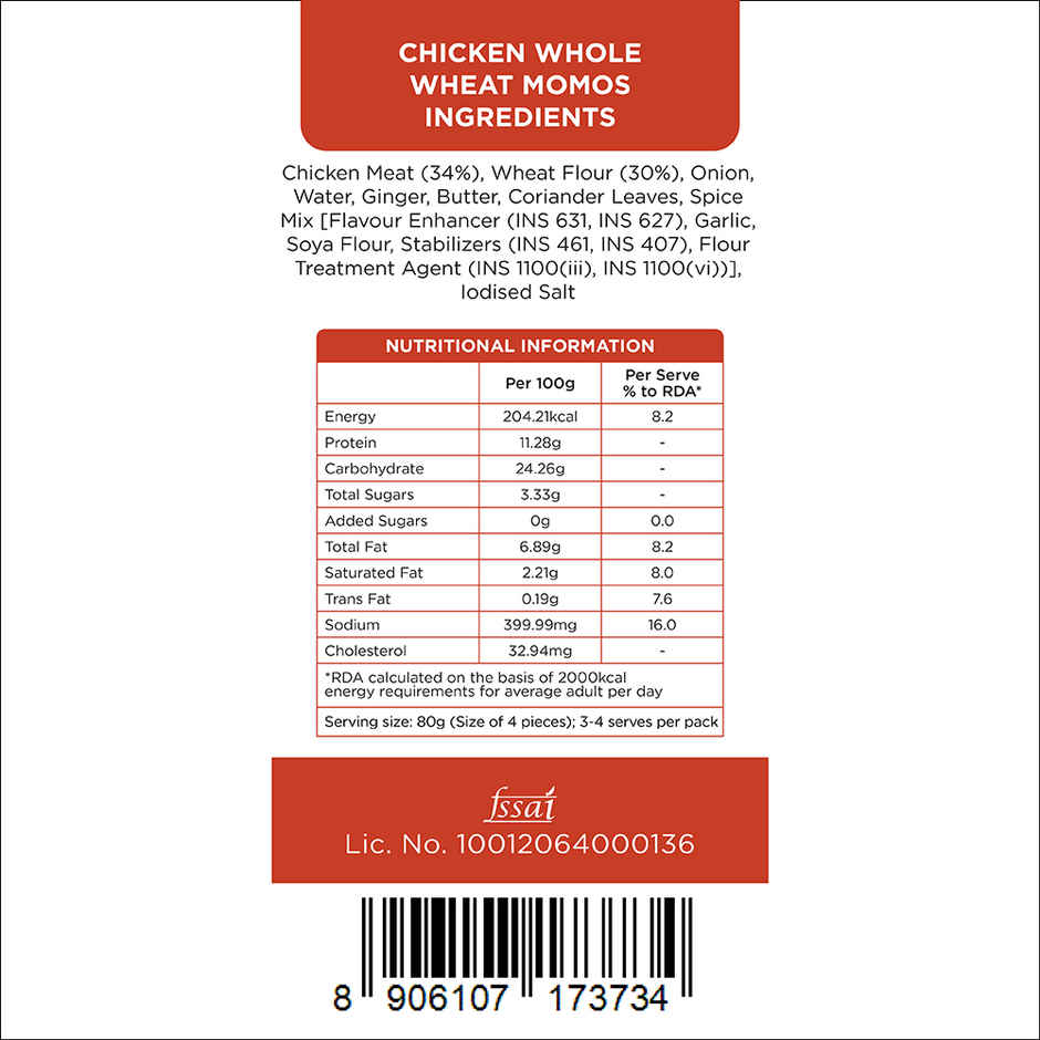 Prasuma Whole Wheat Momos - Chicken | Zero Maida, Wholesome Goodness | Only Chicken, No Soya Fillers