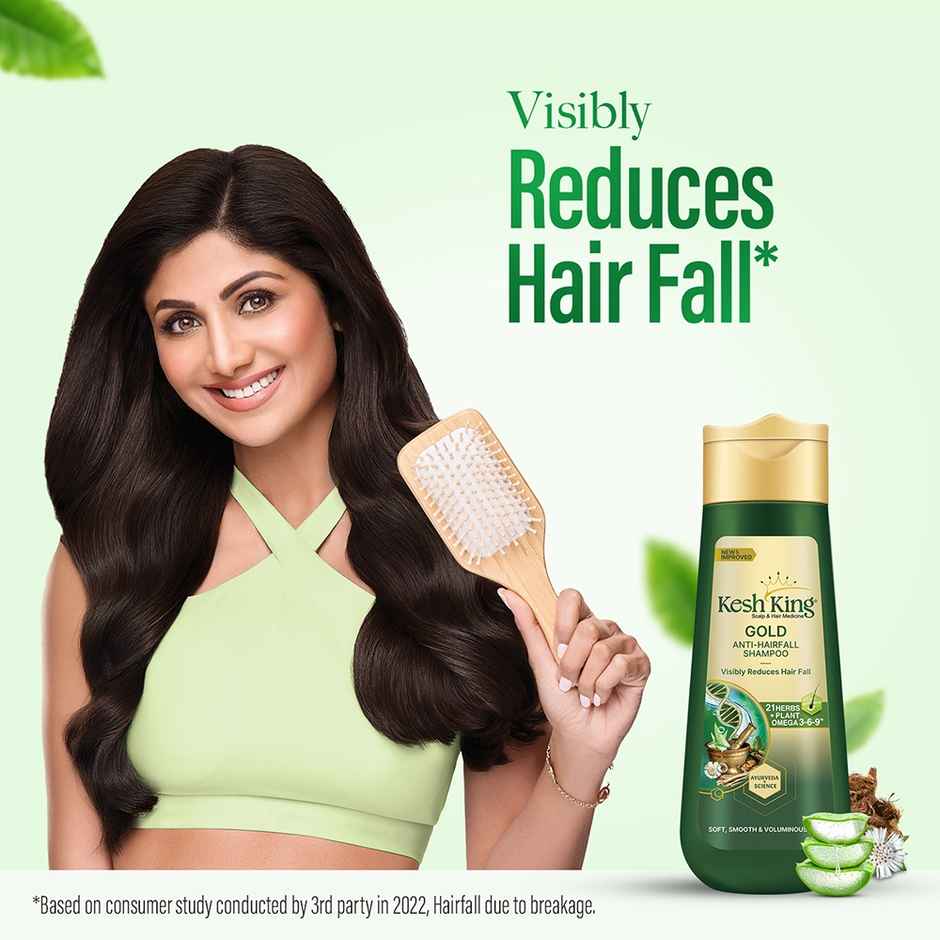 Kesh King Gold Anti Hairfall Shampoo for Soft, Smooth & Voluminous Hair