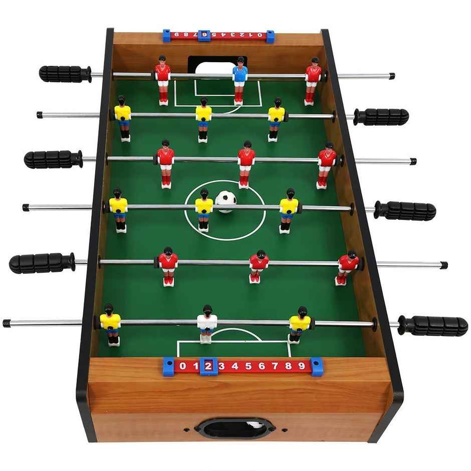 Toyshine Mid-Sized Foosball, Mini Football, Table Soccer Game, 6 Rods, 24 Inches, Multicolor