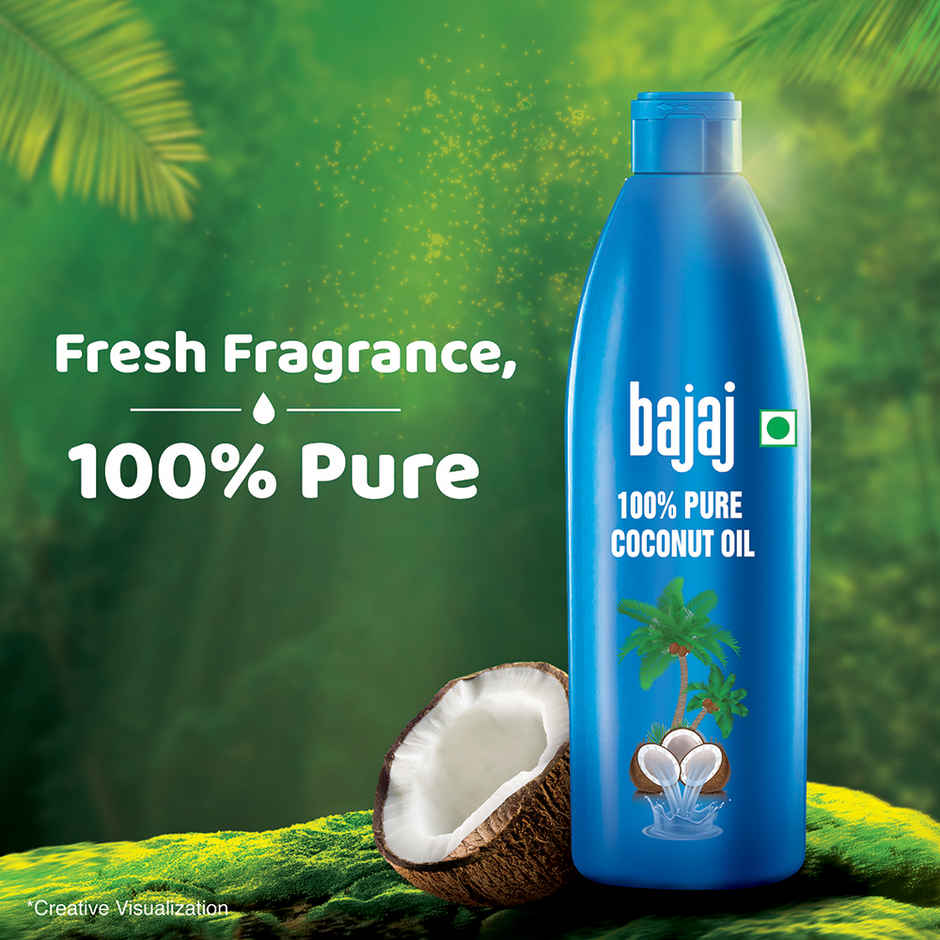 Bajaj 100% Pure Coconut Oil | Made with Premium Grade 1 Quality Coconuts