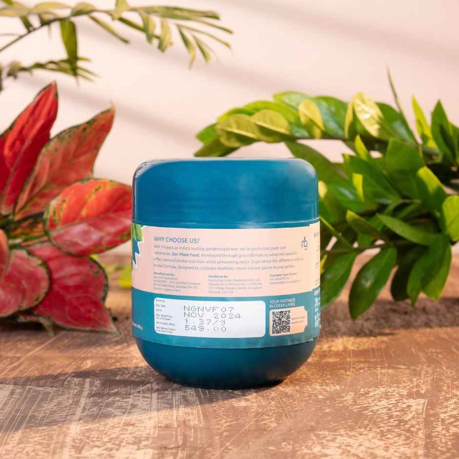 Nurturing Green - Plant Food | 400gm | Growth Supplement | Fertillizer for Soil and Plant Care