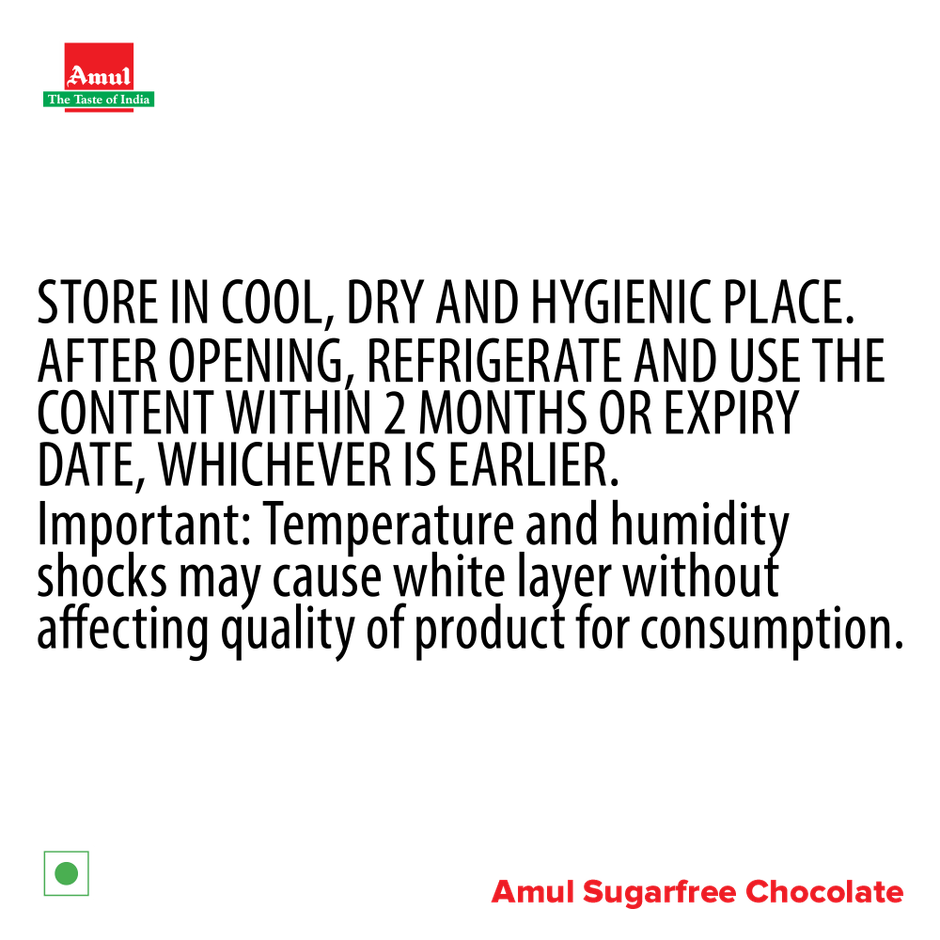Amul Sugarfree Dark Chocolate