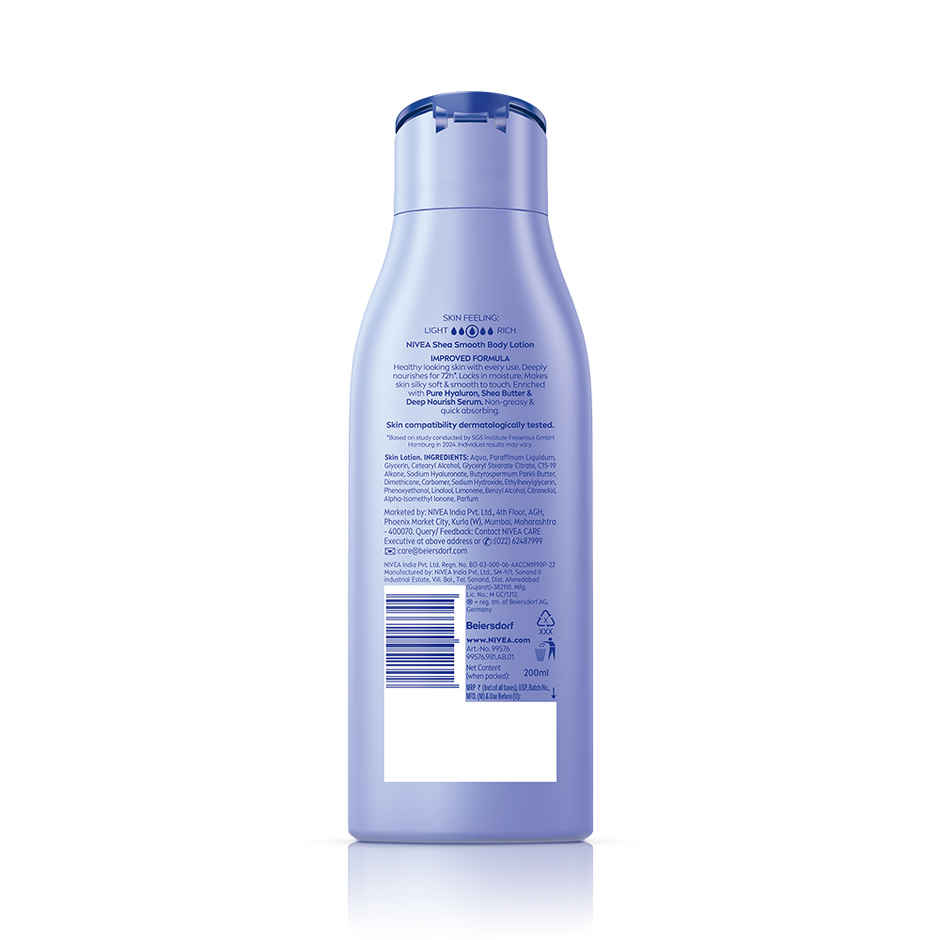 NIVEA Shea Smooth Body Lotion |48 H Moisturization|With Deep Moisture Serum | For Dry Skin