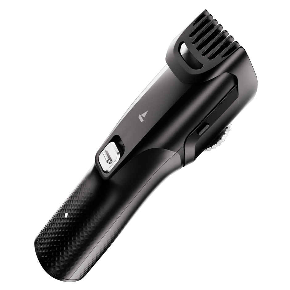 boAt Slazer S100 Beard Trimmer | 300 min Runtime | Fast Charging | Adjustable Comb | Phantom Black